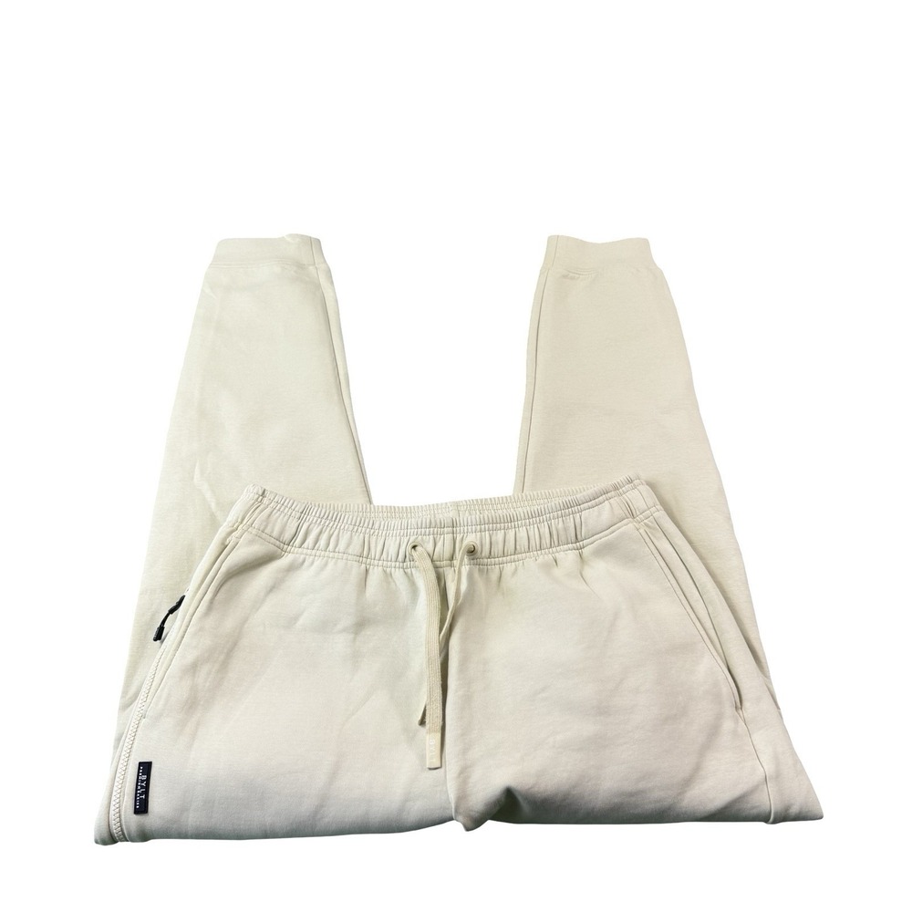 BYLT Premium Basics Light Yellow Heavy Jogger Mens Pant Size Large Mint